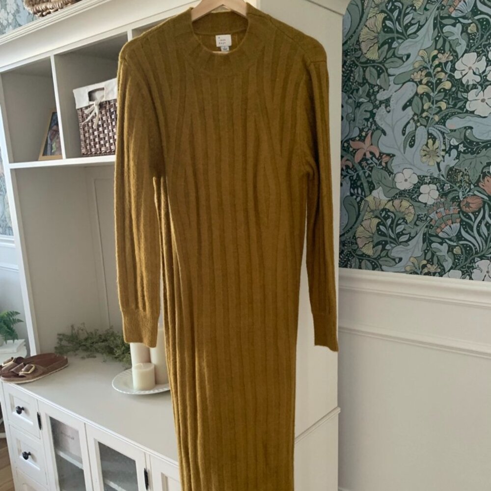 A New Day Ochre Midi Sweater Dress S